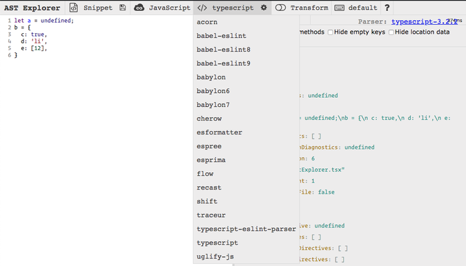 You can choose different a parser!