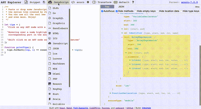 ast explorer