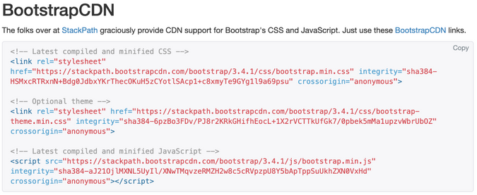 bootstrap cdn