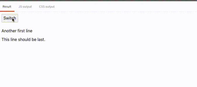 screen recording of the bug behavior
