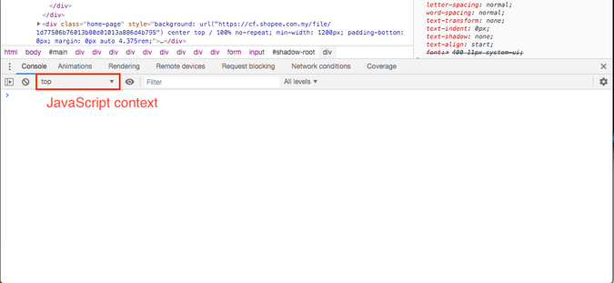 chrome console