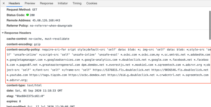 content security policy