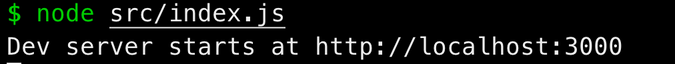 Running bundler + dev server