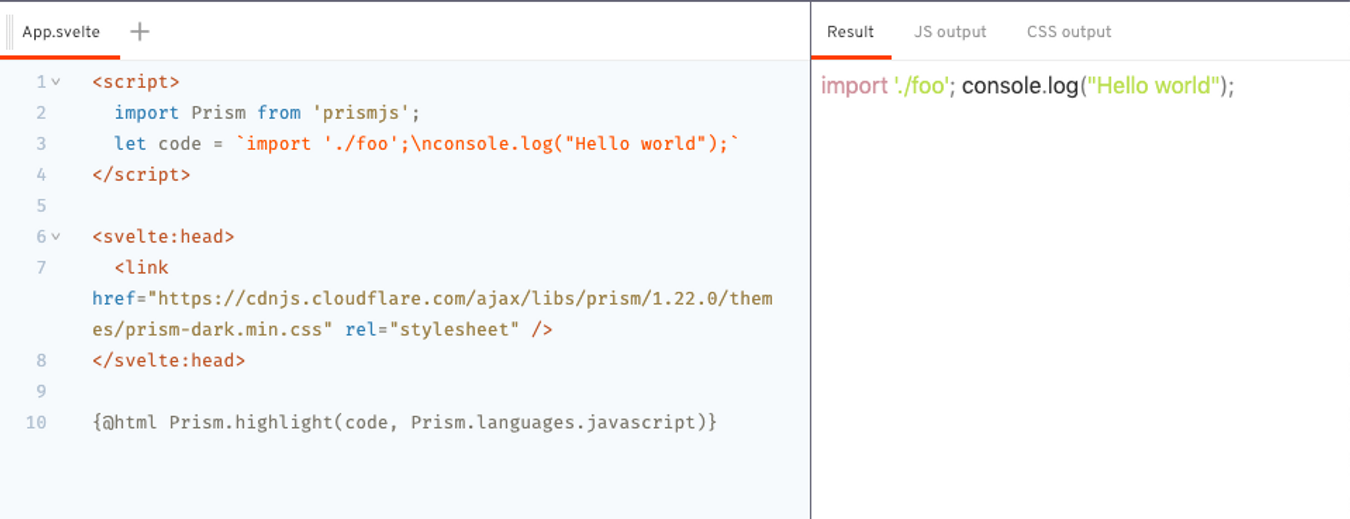 Syntax highlighting Svelte with Prism | Tan Li Hau
