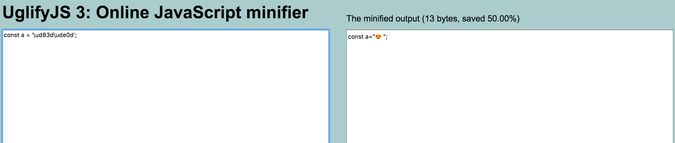online javasript minifier